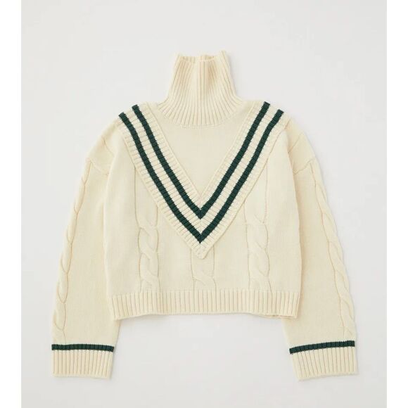 Moussy Sweaters - Moussy Women's Tilden High Neck Knit Sweater One Size Relaxed Fit